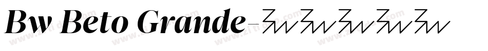 Bw Beto Grande字体转换